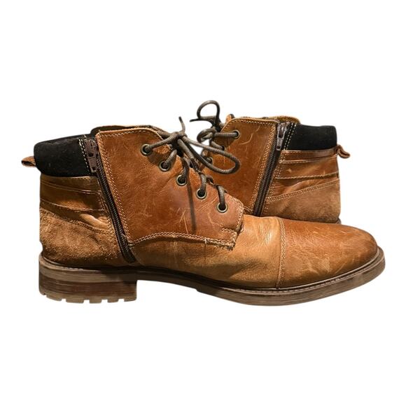 Franco Fortini Men’s Easton Leather Ankle Lace Up Boots Shoes Size 13 Brown main image 8